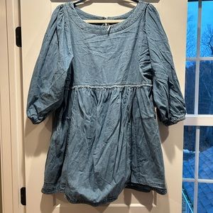 Free People Denim Baby Doll Dress